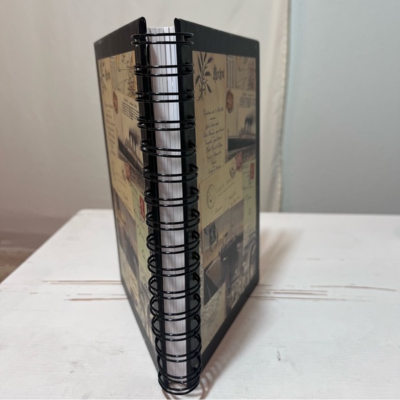 Vintage Travel Journal Spiral Notebook Markings by Susana England Nautical art - Picture 9 of 15